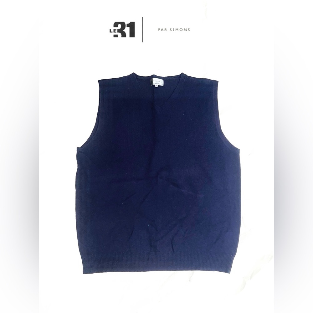 Le 31 by Simons Men's Dark Navy V-Neck Sweater Vest